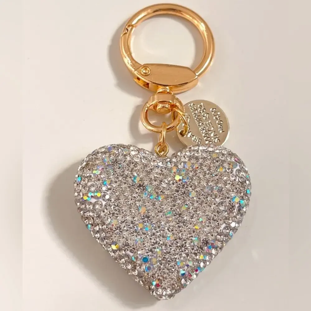 Bling bling heart key chain bag charm‎